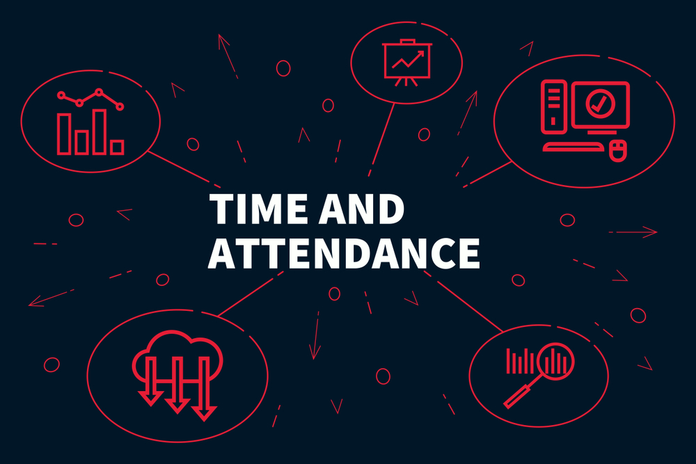 Business,Illustration,Showing,The,Concept,Of,Time,And,Attendance